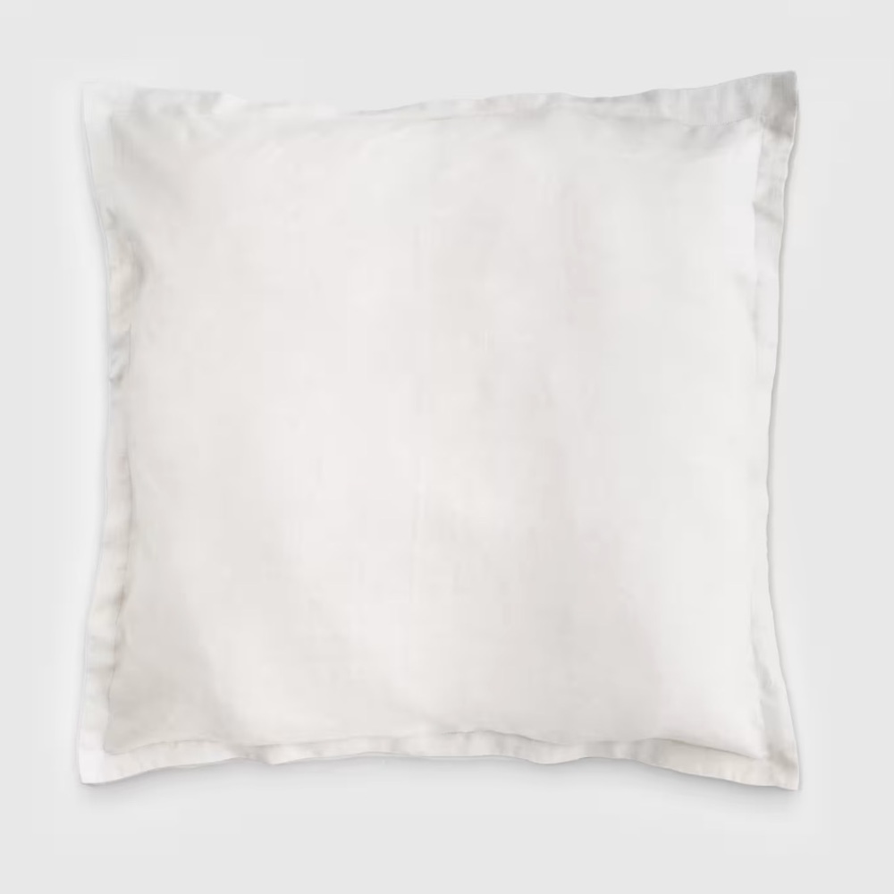 NWOT QUINCE European Linen Euro Sham White 3521